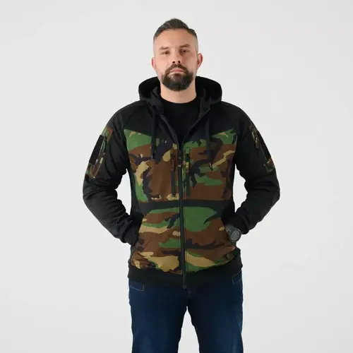 Толстовка Helikon-Tex ROGUE Hoodie (FullZip), Black / US Woodland